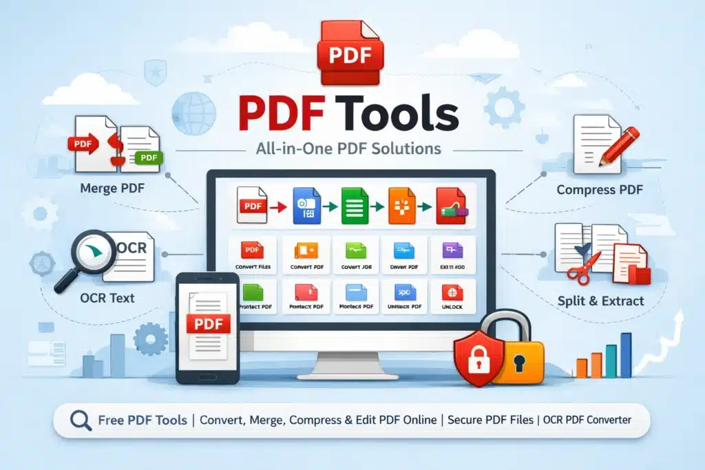 PDF tools online for merging, compressing, converting and editing PDF files