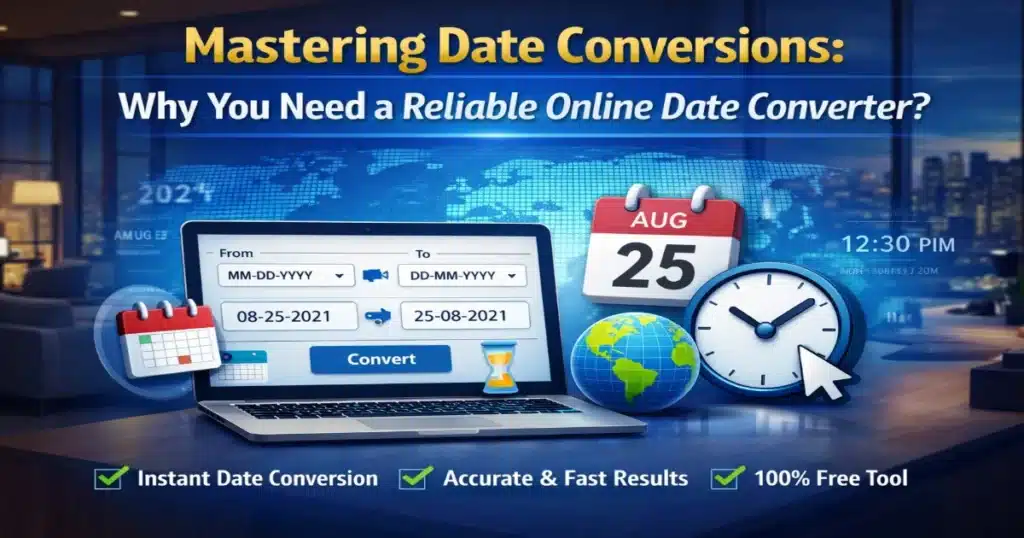 Free online date converter tool showing instant date format conversion interface