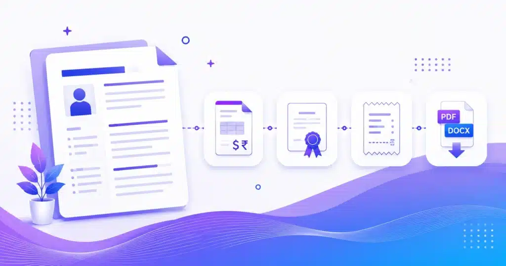 Free template generators — resume, invoice, certificate, receipt and cover letter makers