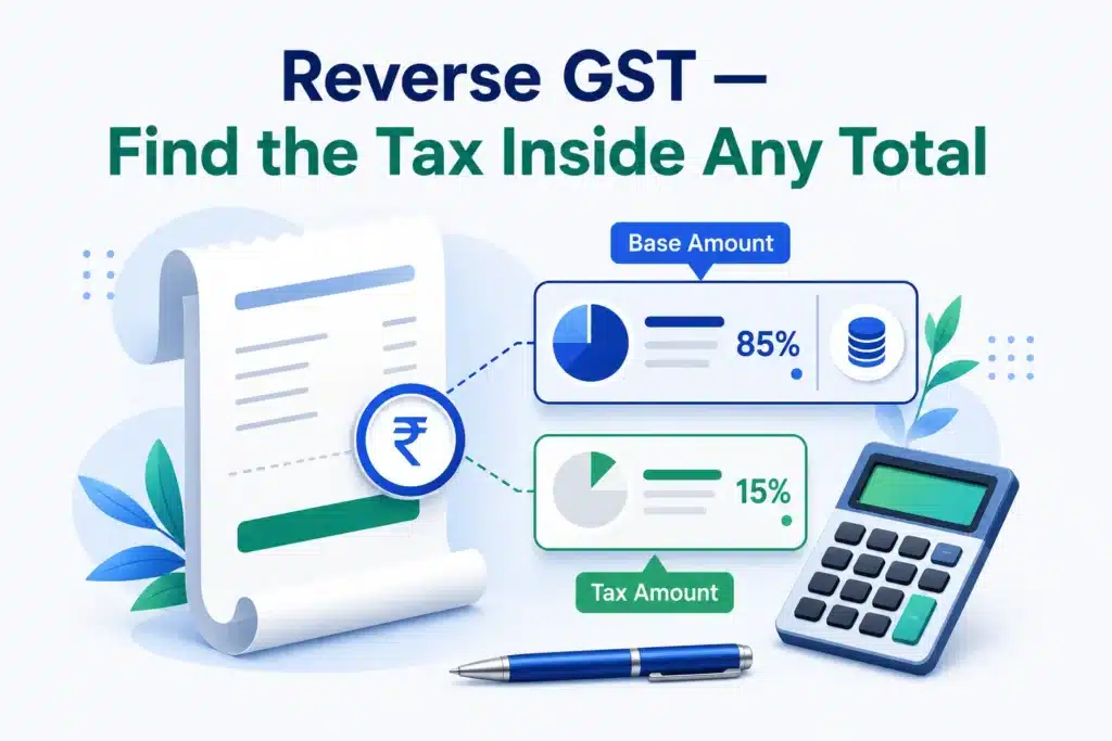 Reverse GST Calculation: Calculate GST from a Total Amount