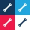 stock-vector-adjustable-wrench-blue-red-four-color-minimal-icon-set